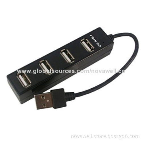 4-port USB2.0 Hub, Supports High-speed 480Mbps, Plug-and-play Function, OEM/ODM Orders Welcomed